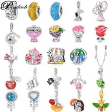 Pulseira Original charme s925 prata Design requintado charme romântico compatível pulseira DIY jóias fazendo