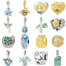 Berloques prata s925 pulseira charme adequado para pulseira DIY jóias pulseira jóias presente