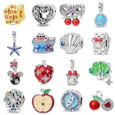 Berloques prata s925 pulseira com pingente Original frisada adequada para pulseira faça você mesmo joias