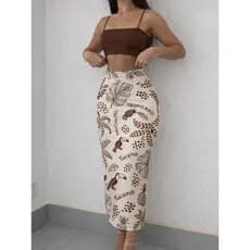 Saia Midi Estampa Tucano Verão Poliamida Modelo Acinturado Modela O Corpo Baladas Festas Eventos