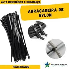 Abraçadeira de Nylon Enforca Gato Cinta Plástica 100 Unidades