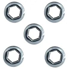 Kit 5 Canoplas 3/4 Hexagonais De Acabamento Aço Inox Flexiveis