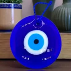 Olho Grego em Vidro - Amuleto de Proteção contra Mau Olhado e Inveja - 14 CM - Pendente Decorativo