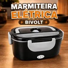 Dia dos Pais Marmita elétrica portátil bivolt 110v 220v 1,5 litros com talher ou Marmiteira Comum tampa de Bambu