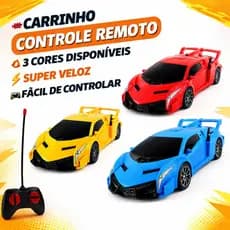 Carrinho de Controle Remoto Lamborghini Sesto Elemento Corrida Ferrari Brinquedo Criança Presente