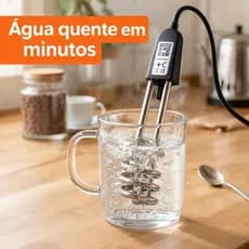 Kits Ebulidor Eletrico 1000w E 500W Rabo Quente Mergulhao Aquecedor Agua Portatil Esquenta e Ferve Rapido Cafe Cha Leite