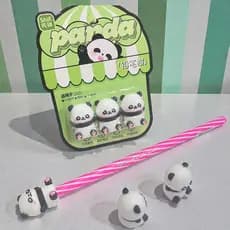 Kit 3 Protetores de Lápis Pandinha – Proteção Antiquebra para Papelaria