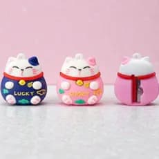 Apontador de Lapís Lucky Gatinho Chines – Item Criativo e Decorativo para Estojo