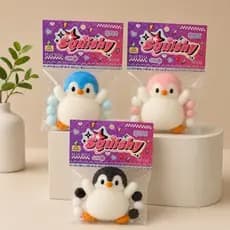 Squishy Pinguim Macio e Fofo Para Apertar Antiestresse Infantil