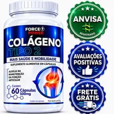 COLÁGENO TIPO 2 para Joelho Ossos Articulação Não Desnaturado 60 Cápsulas  - POTE PARA 30 DIAS USO