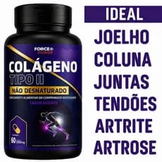 COLÁGENO TIPO 2 ORIGINAL PURO Não Desnaturado Joelho Ossos Articulação - POTE PARA 30 DIAS USO