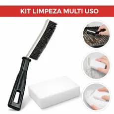 KIT Escova de Limpeza Escovinha Limpa Canto Universal + Esponja Mágica de Melamina Tira Mancha