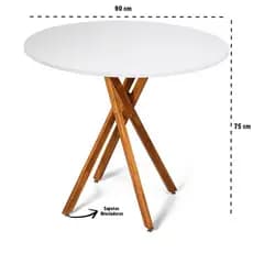 Mesa de Jantar Madeira Cozinha 90x90 4 Lugares Picasso Apartamento