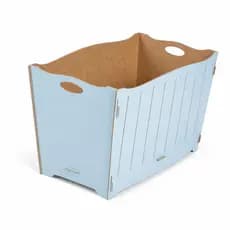 Caixa Porta Presentes Em Mdf Cru e Azul Bebe Para Decoração Festas Chá de Bebe Aniversário
