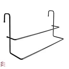Suporte Porta Toalha Toalheiro Duplo Encaixe para Box Preto