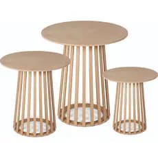 Mesas Ripadas Desmontável Em Madeira MDF Para Decoração De Festa Tamanhos 80 e 60 e 40