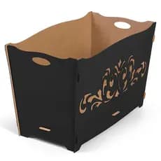 Caixa Porta Presentes Em Mdf Cru e Preto Para Decoração Festas Aniversário Organizar