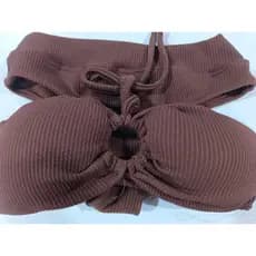 BIQUINI MARRON ANARUGA CON ARGOLA estilo natural e sofisticado
