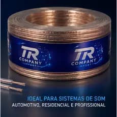 Cabo de Som Paralelo 2 vias CRISTAL 2x12 2X14 2X18 5 15 e 25 metros