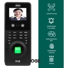 Relógio de Ponto Facial KP-RE1034 | Biometria NFC Senha Controle de Acesso