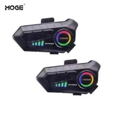 Kit 2 Intercomunicadores Bluetooth Capacete Moto | 5.3 | 300m | IPX6 | 2000mAh