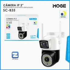 Câmera IP Wi-Fi Dupla Lente 1080p | PTZ 360° | Visão Noturna | App Ziicam | Externa