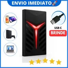 HD Externo 500GB USB C 3.1 Tipo SSD Portátil de Console, Xbox, PS4, Notebook – Armazenamento Rápido