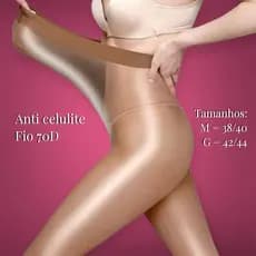 Meia Calça Fio 70D Anti Celulite Modeladora Transparente Cintura Alta Conforto Total
