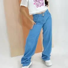 Wide Leg Feminina Juvenil Clara Com Cós Ajustável - Tamanho 10 ao 16 Blogueirinha