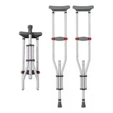 Par De Muleta Axilar Ajustável 3 em 1 Desmontável Hidrolight