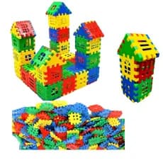 48 BRINQUEDO MONTA MONTA CASINHA INFANTIL COLORIDA BLOCOS PARA CONSTRUIR