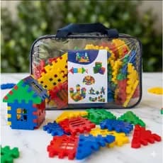 Bolsa Personalizada com 120 Casinhas de Bloco - Estilo e Diversão