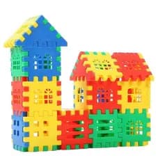 Kit 24 Blocos de Montar Casinhas Infantil