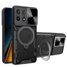 Capa Capinha Preta Proteção Nivel Militar Com Suporte 360 e Proteção de Câmera Para Poco X6 Pro 5G