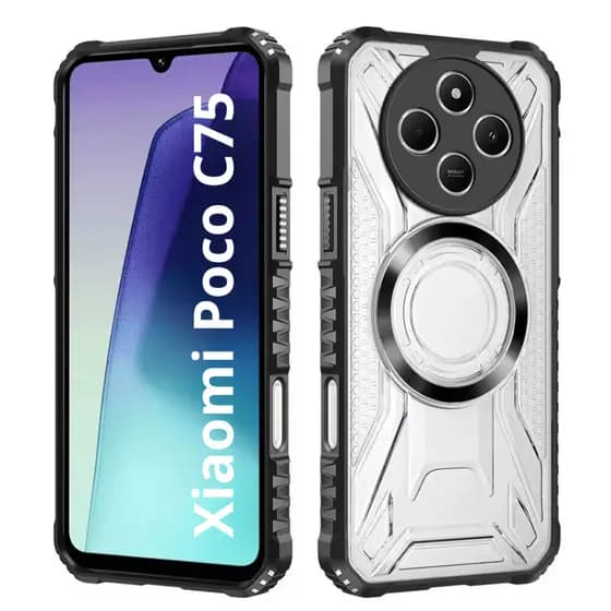 Capa Capinha Clear Proteção Nível Militar Compatível Com Carregador Por Indução Para Poco C75