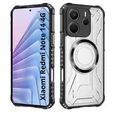 Capa Capinha Clear Proteção Nível Militar Compatível C/ Carregador Por Indução Para Redmi Note 14 4G