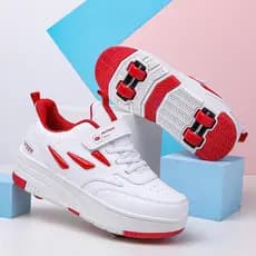 2023 Sapatos Transformadores Quatro Rodas De Adultos Heelys Crianças Patins Estudantis Caminhada Voadores Femininos