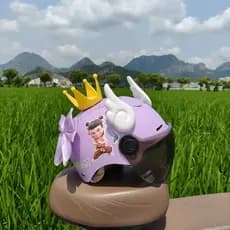 [Modelo 2025] Capacete Infantil Certificado 3C De 3 A 12 Anos Nezha Proteção Solar De Verão Para Meninos E Meninas De Se