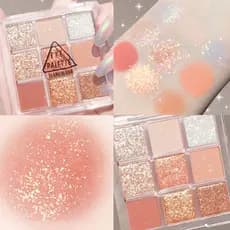 Paleta De Sombras De Olho Acrílica Perolada/Fosca/Cores Da Terra/Maquiagem À Prova D'água/Coreana 9