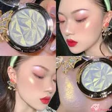 Pó Iluminador Contém Pérola Lua Champanhe Violeta Glitter Contorno Blush Brilhante Maquiagem Perolada