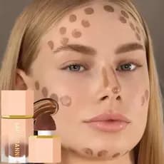 3 Color Stick Líquido Fosco Contorno De Sombra Natural À Prova D'água De Nariz Brilhante Maquiagem Facial Creme De Destaque
