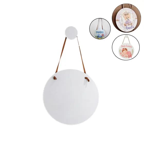 Kit 10 Enfeites Porta Maternidade Mdf Para Sublimação Decoração Quarto Bebê