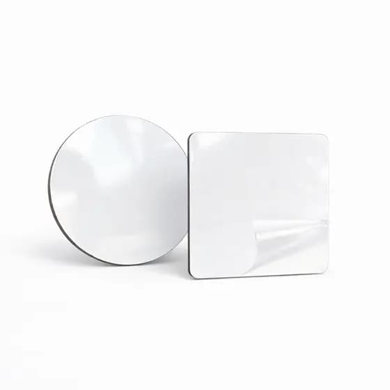 Kit 20 Imã MDF Círculo e Quadrado 5x5cm para Sublimação 3mm Alto Brilho