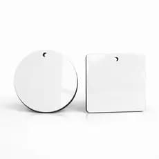 100 Chaveiros Redondo e Quadrado MDF Sublimação 3mm 5cm 2 Faces Lembrancinha