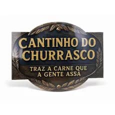 Placa Decorativa Cantinho do Churrasco em MDF Alto Brilho Estampa Direta Área Gourmet Decoração