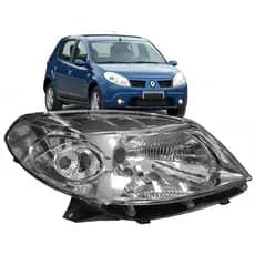 Farol Dianteiro Sandero 2008 2009 2010 2011 Direito Cromado