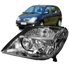 Farol Dianteiro Renault Scenic 2001 Até 2010 Esquerdo Cromado