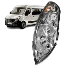 Farol Dianteiro Renault Master 2013 Até 2022 Esquerdo Manual / Elétrico