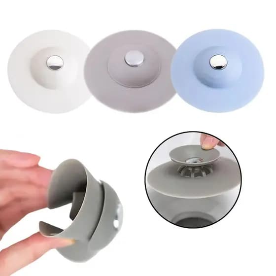 Tampa De Silicone Ralo Pia Cozinha Banheiro Anti Odor