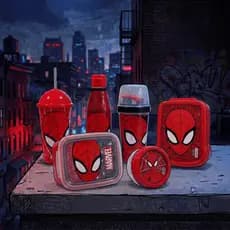Kit Lanche Pote e Copo Divertido Homem Aranha Plasútil